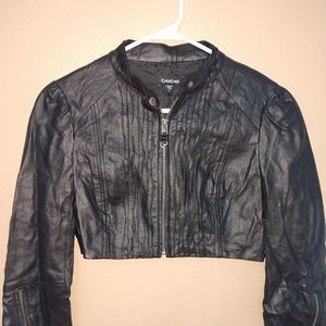 Bebe black faux leather jacket